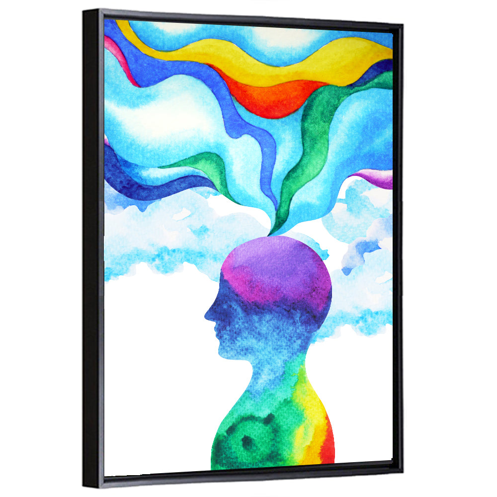 Thinking Mind Silhouette Wall Art