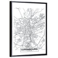 Luxembourg City Map Wall Art