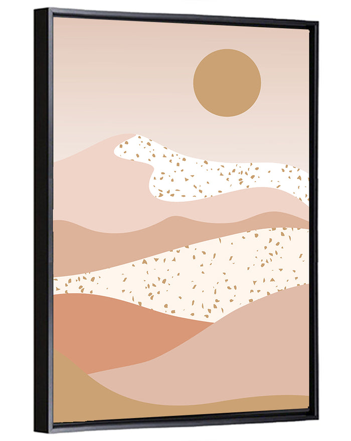 Terrazzo Desert Hills Wall Art as a framed canvas