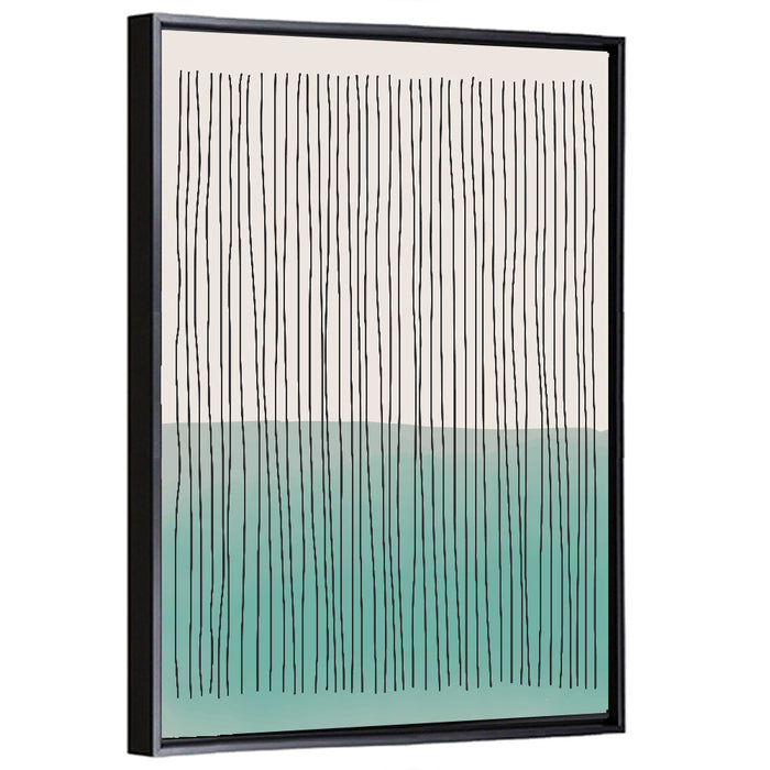 Minimal Horizon Line Study Wall Art as a framed canvas