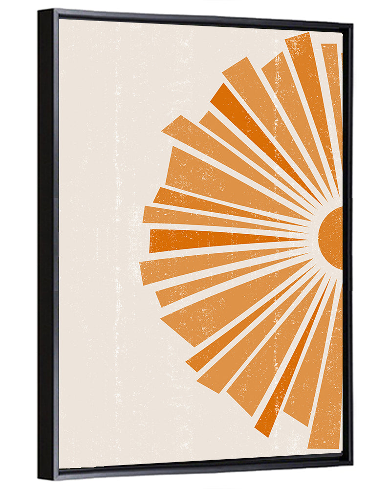 Semicircular Sunburst Minimalist Wall Art