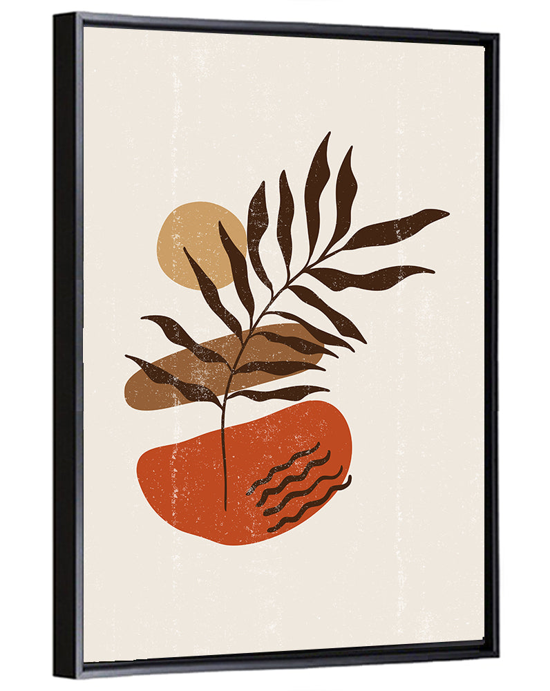Fern with Terracotta Sun Wall Art