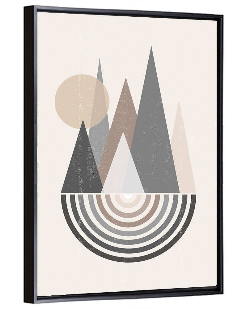 Minimalist Boho Pyramids Wall Art