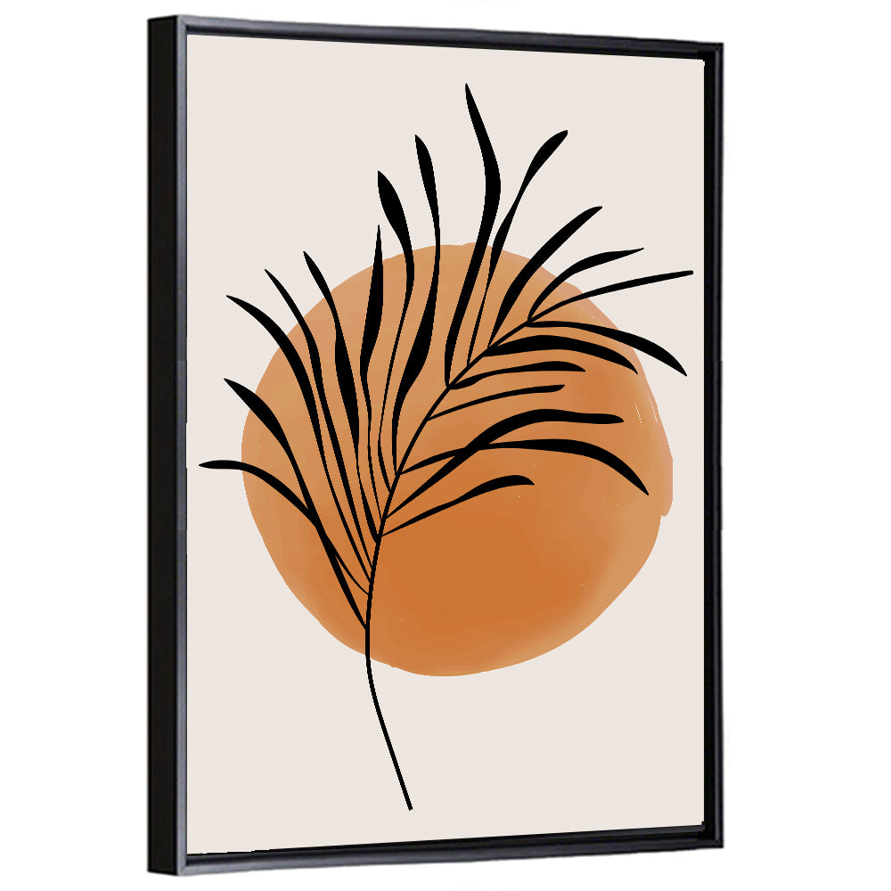 Long Palm Frond Minimalist Wall Art