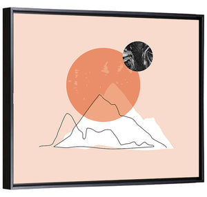 Mountain Peak and Sun Wall Art