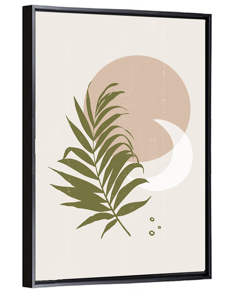 Botanical Leaves and Sun Wall Art