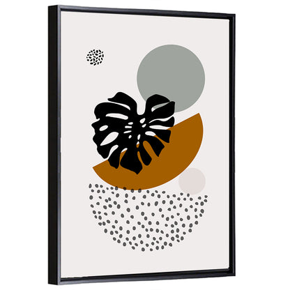 Falling Stones & Palm Leaf Minimalist Wall Art