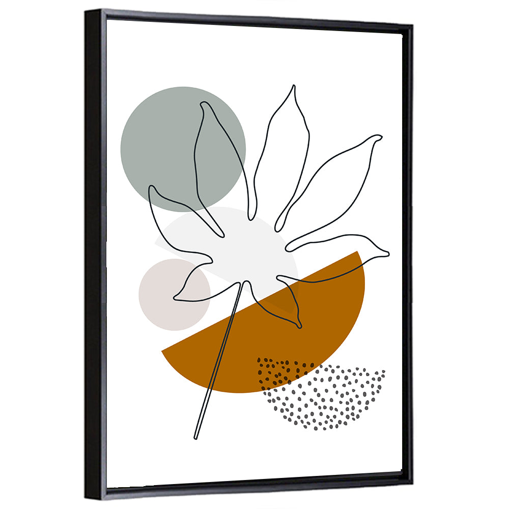 Palm Leaf with Circle Wall Art