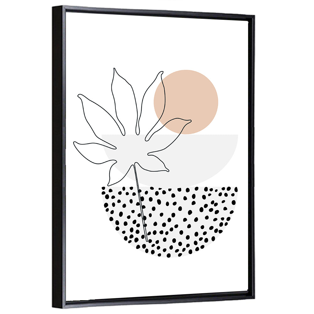 Palm Leaf with Peach Bowls Wall Art
