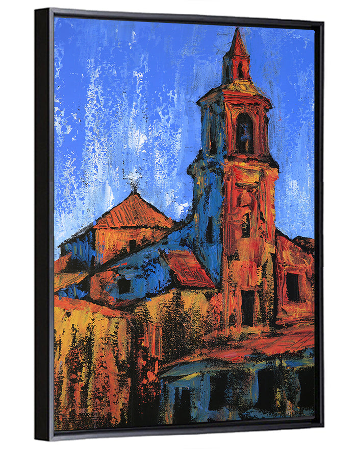 Iglesia Parroquial San Pedro Apostolo Wall Art as a framed canvas