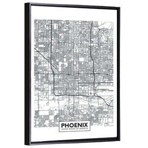 Phoenix City Map Wall Art