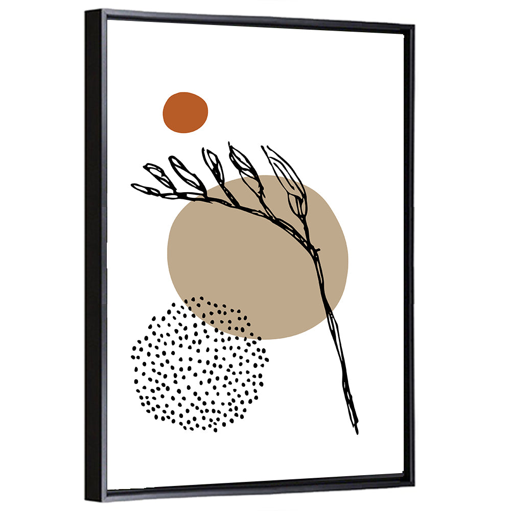 Terracotta Botanical Abstract Wall Art