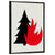 Forest Fire Minimalist Wall Art