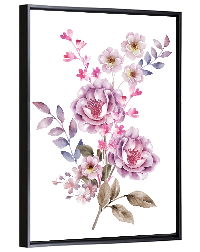 Lavender Watercolor Bouquet Wall Art