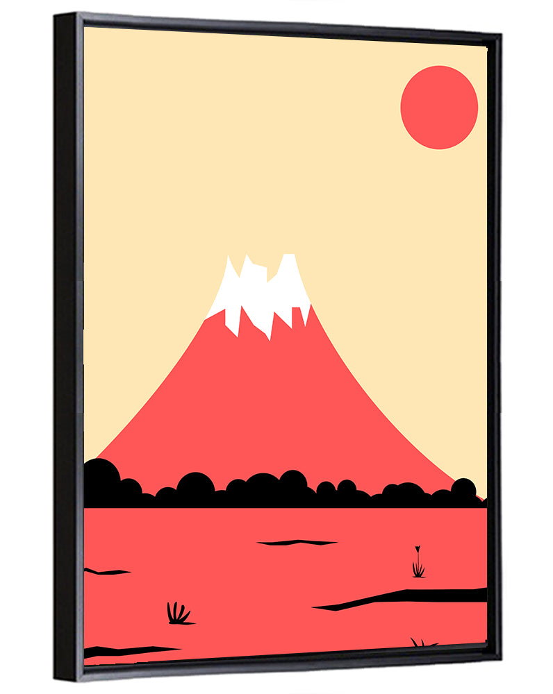 Minimalist Pink Mountain Peak Wall Art
