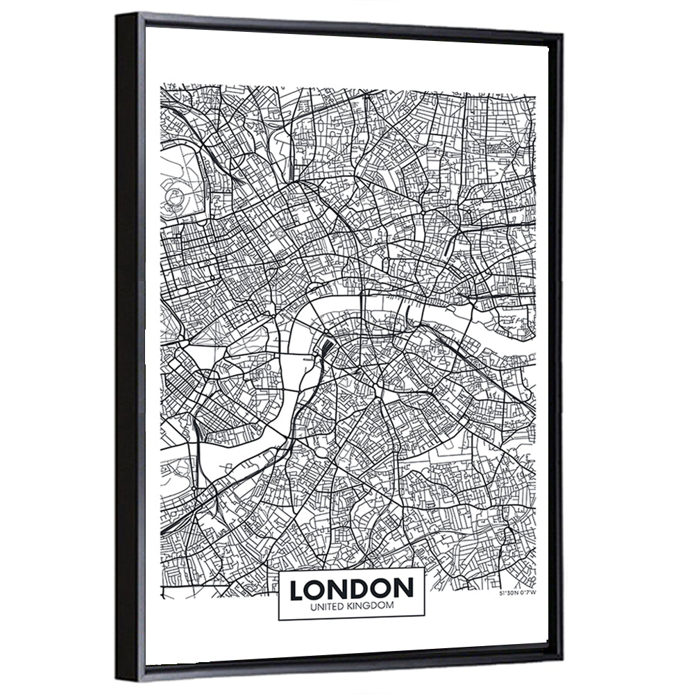 London Aerial Map Wall Art
