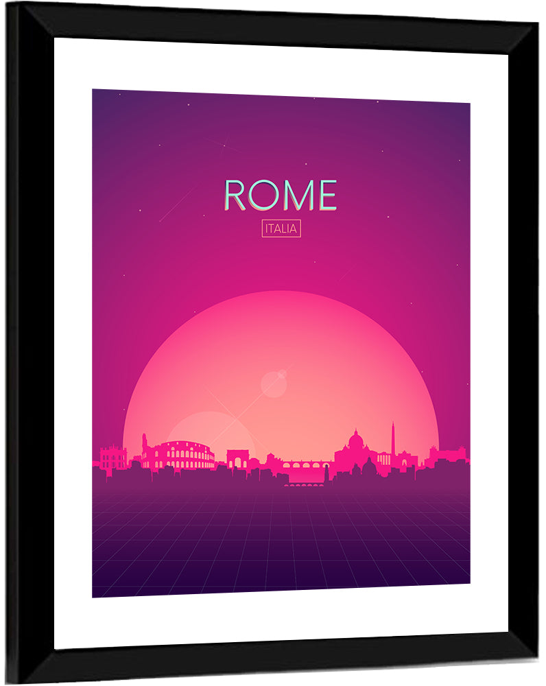 Rome Italy Skyline Wall Art