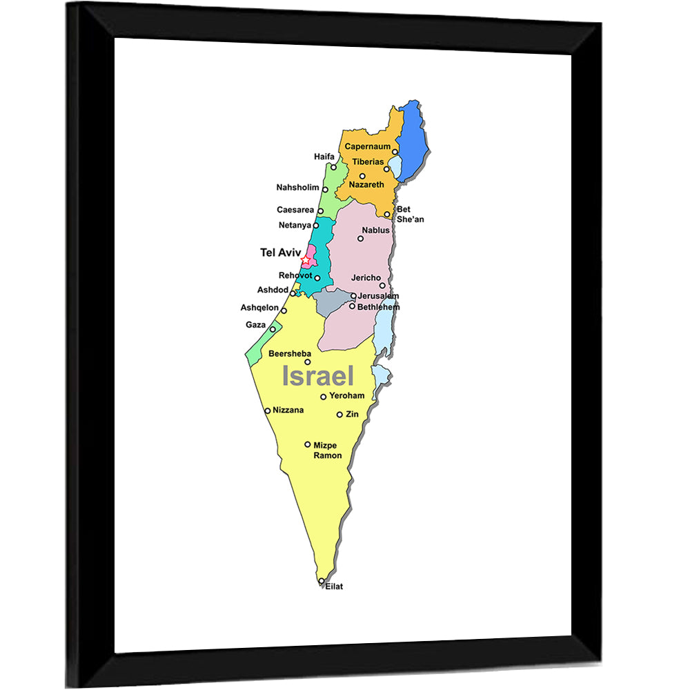 Minimalist Israel Map Wall Art