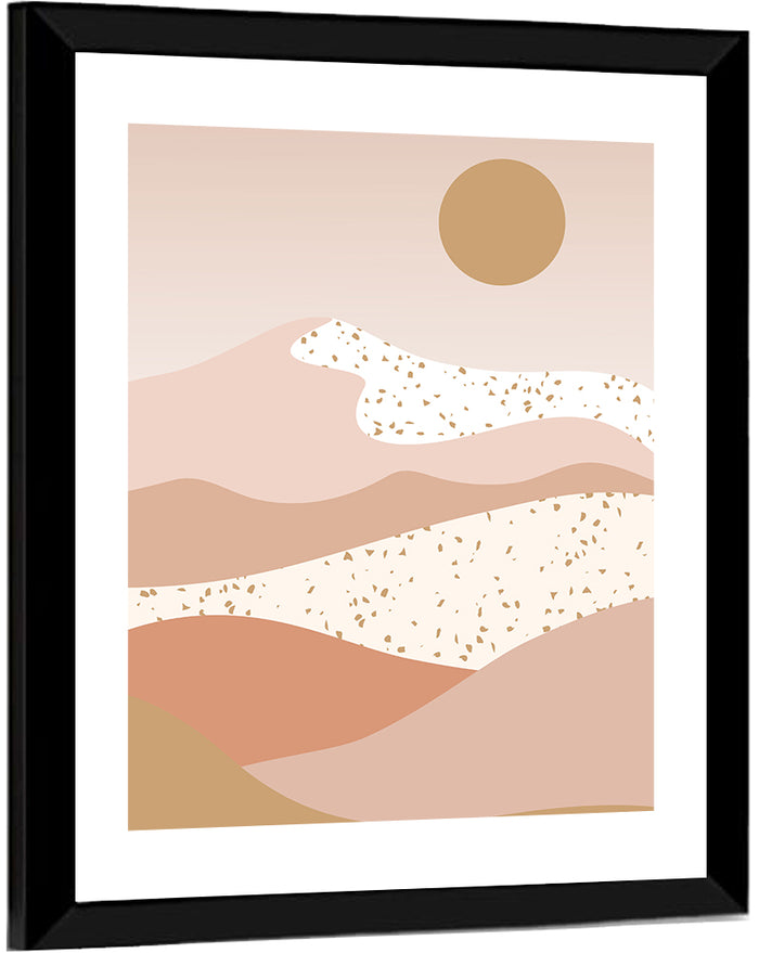 Terrazzo Desert Hills Wall Art as a framed print