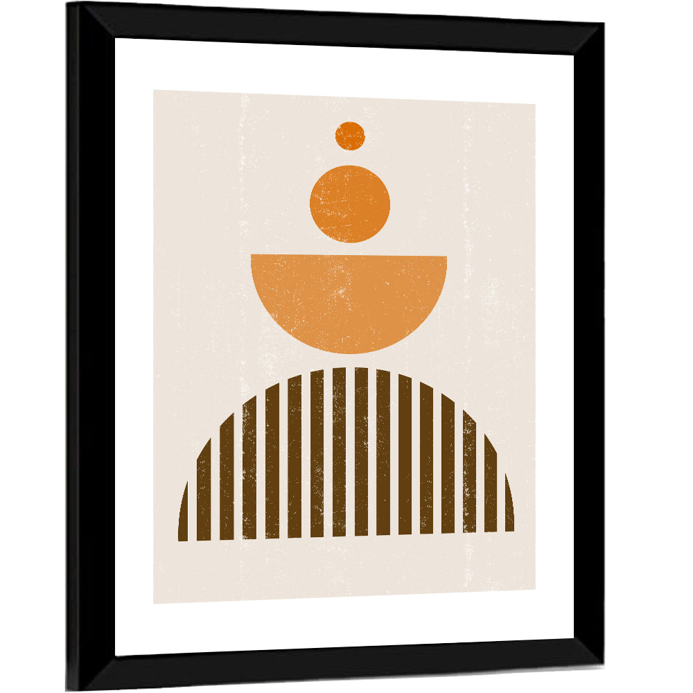 Striped Semicircle Composition Wall Art