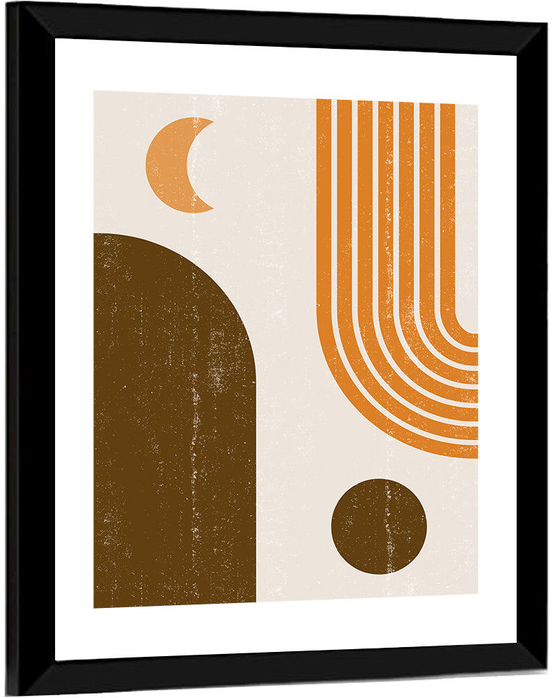 Crescent Moon Arch Abstract Wall Art