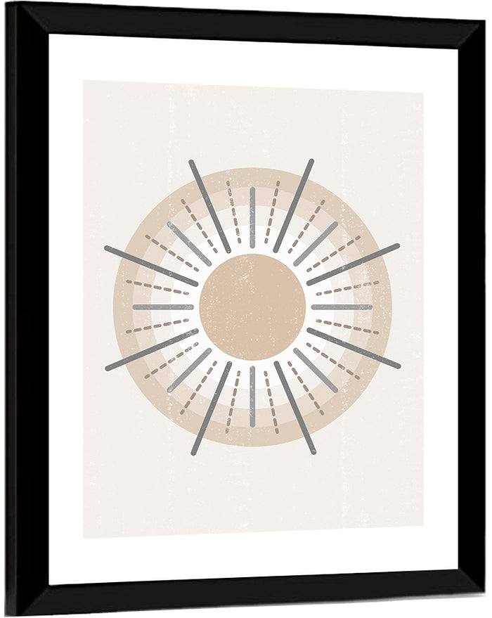 Concentric Boho Sun Iii Wall Art as a framed print