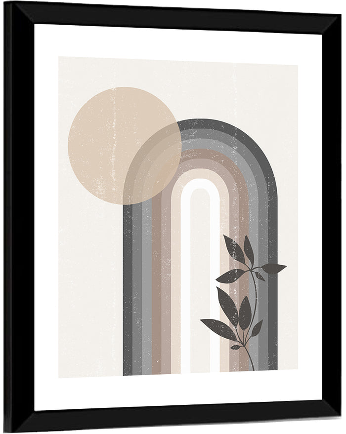 Sun Boho Minimalist Iv Wall Art as a framed print
