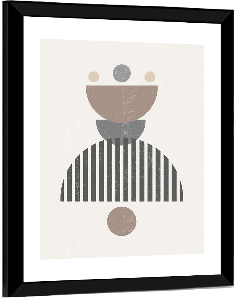 Stacked Sun and Moon Minimalist Wall Art