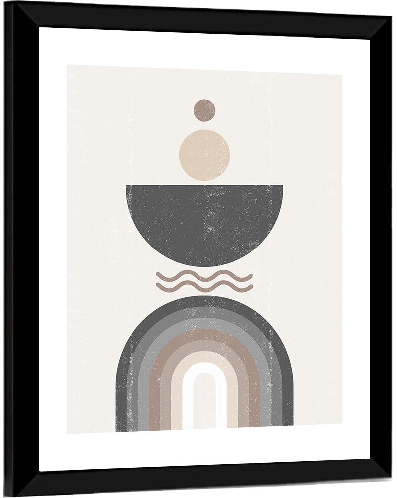 Textured Geometric Sun Wall Art