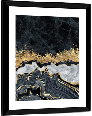 Black Gold River Wall Art