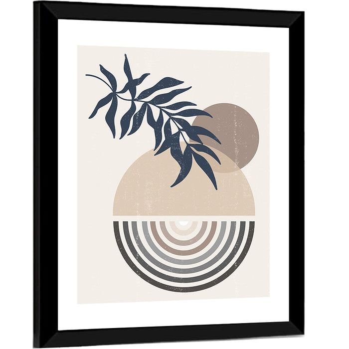 Spheres and Leaves Wall Art as a framed print