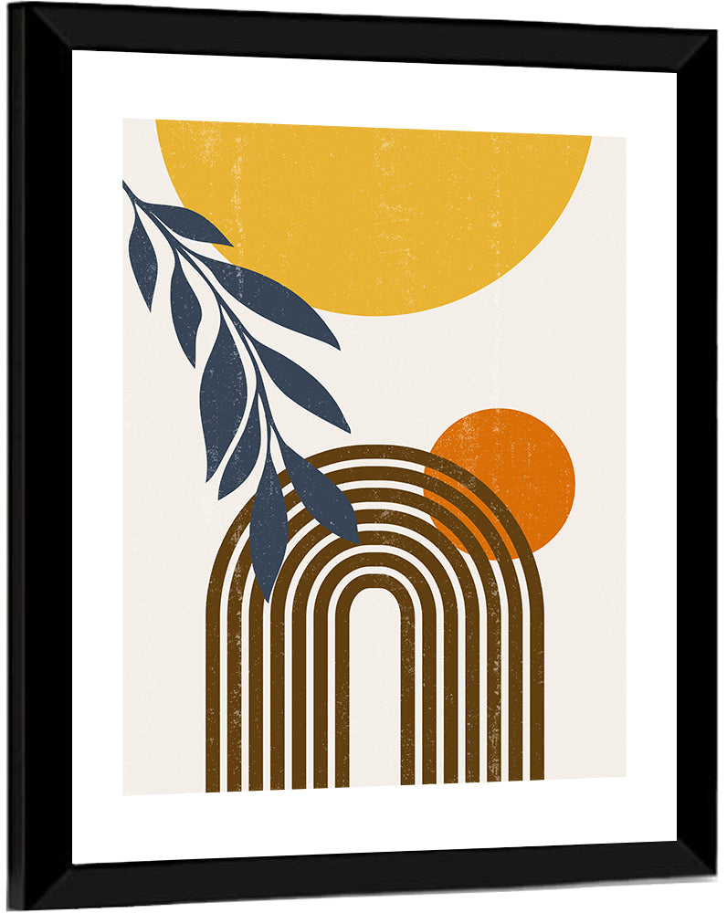 Sun and Moon Boho Minimalist Wall Art