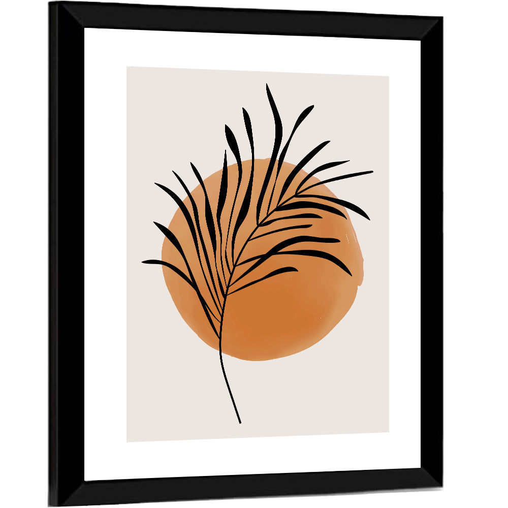 Long Palm Frond Minimalist Wall Art