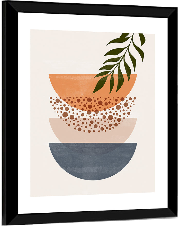 Stepping Stones Minimalist Wall Art as a framed print