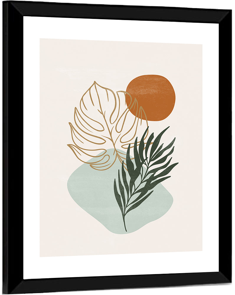 Monstera Sun Botanical Composition Wall Art
