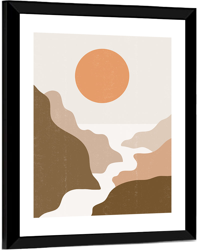 Sun Over Canyon River Wall Art