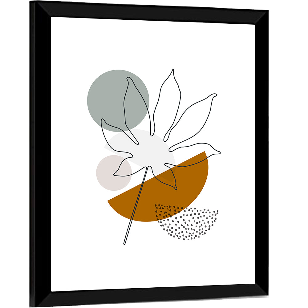 Palm Leaf with Circle Wall Art