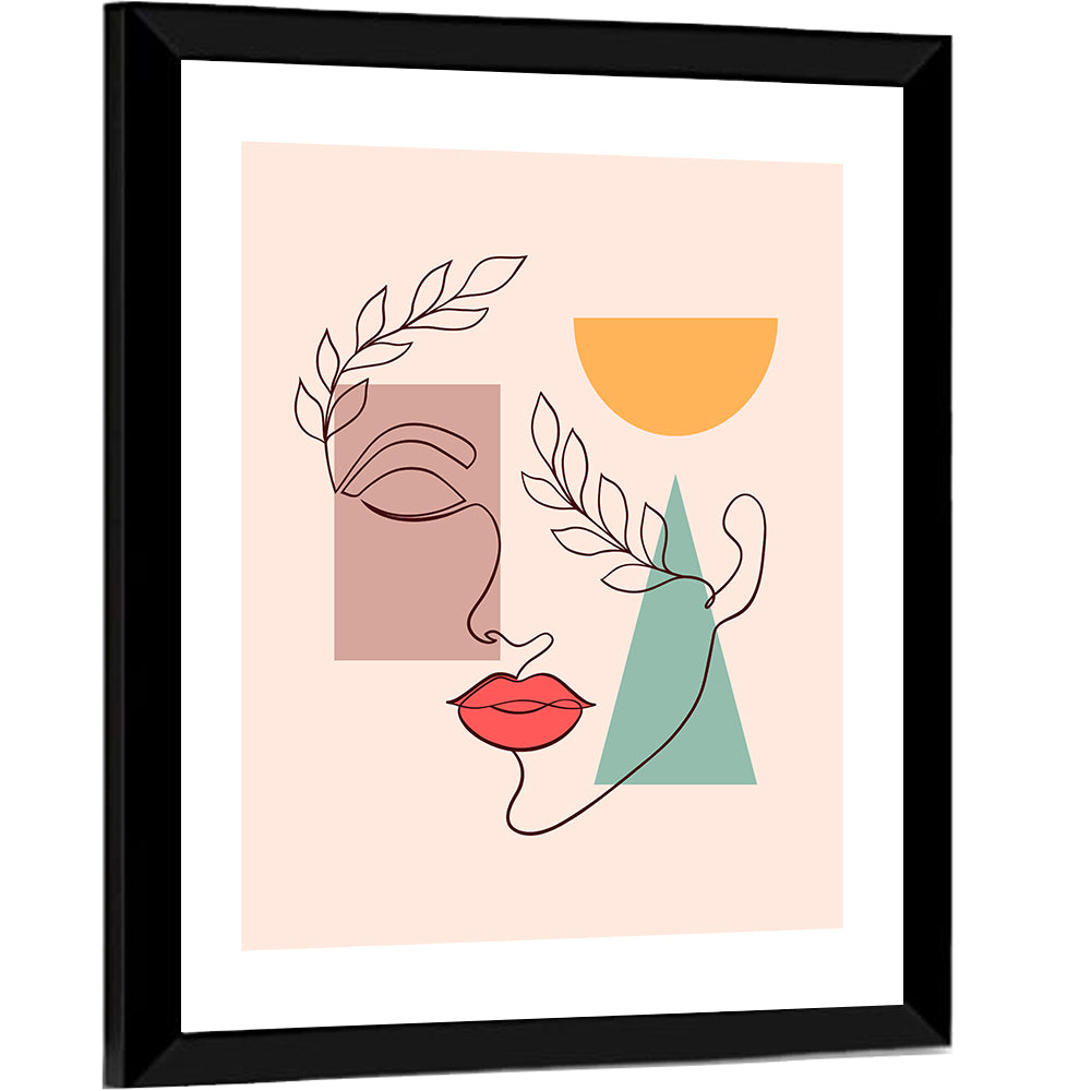 Minimal Woman Face Wall Art