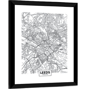 Leeds City Map Wall Art