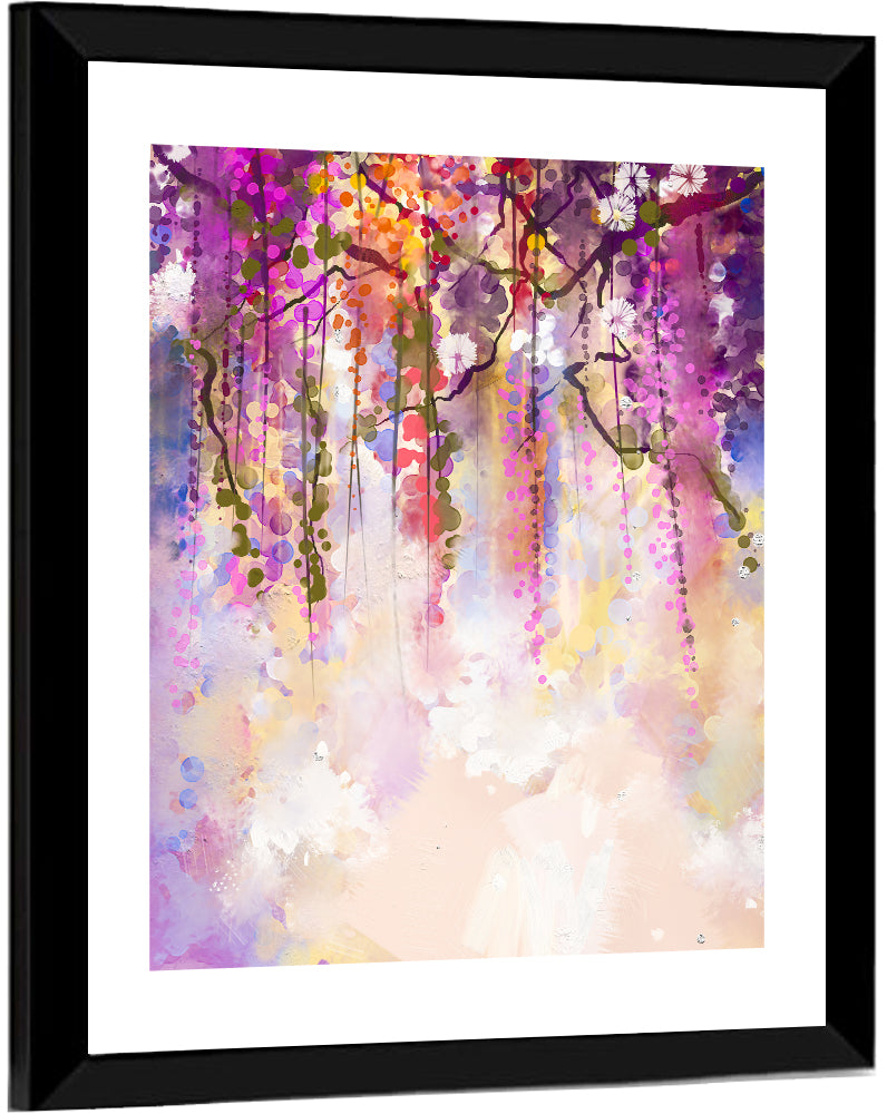 Wisteria Floral Abstraction Wall Art