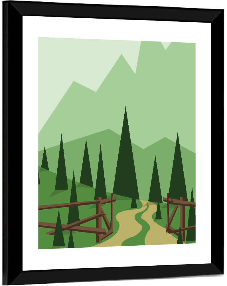 Winding Forest Path Wall Art