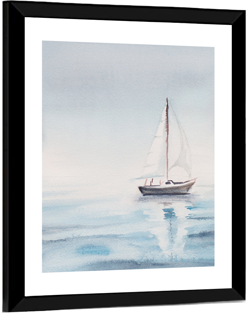 Sailboat on Calm Sea Wall Art
