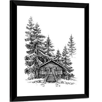 Wooden Cabin Wall Art