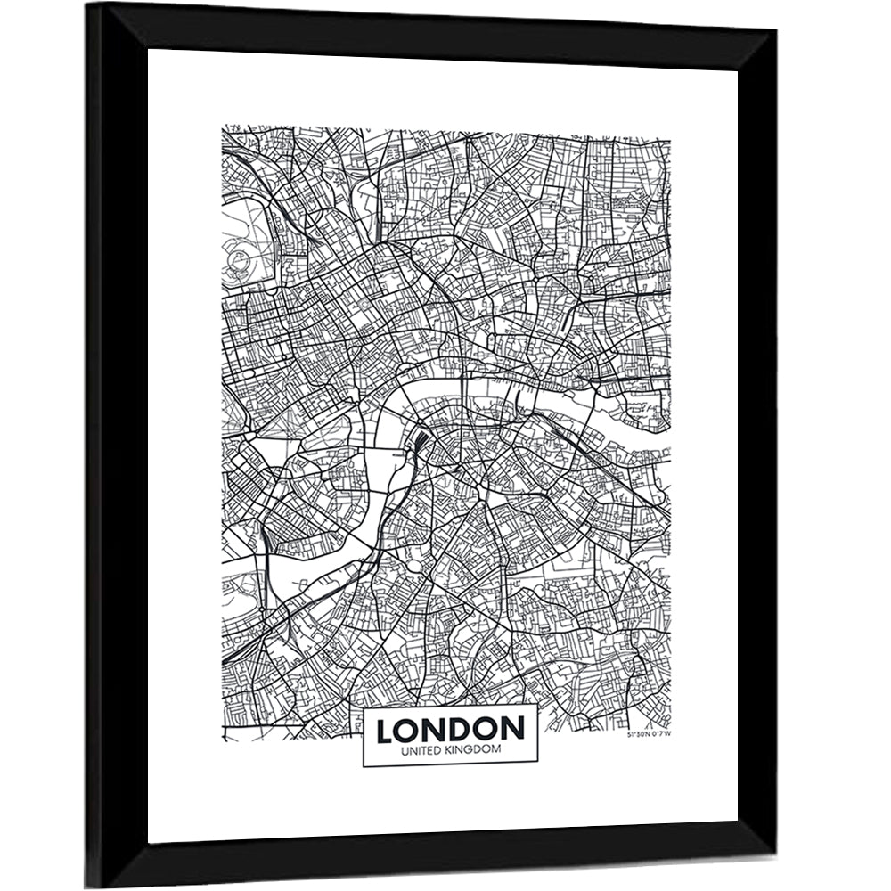 London Aerial Map Wall Art