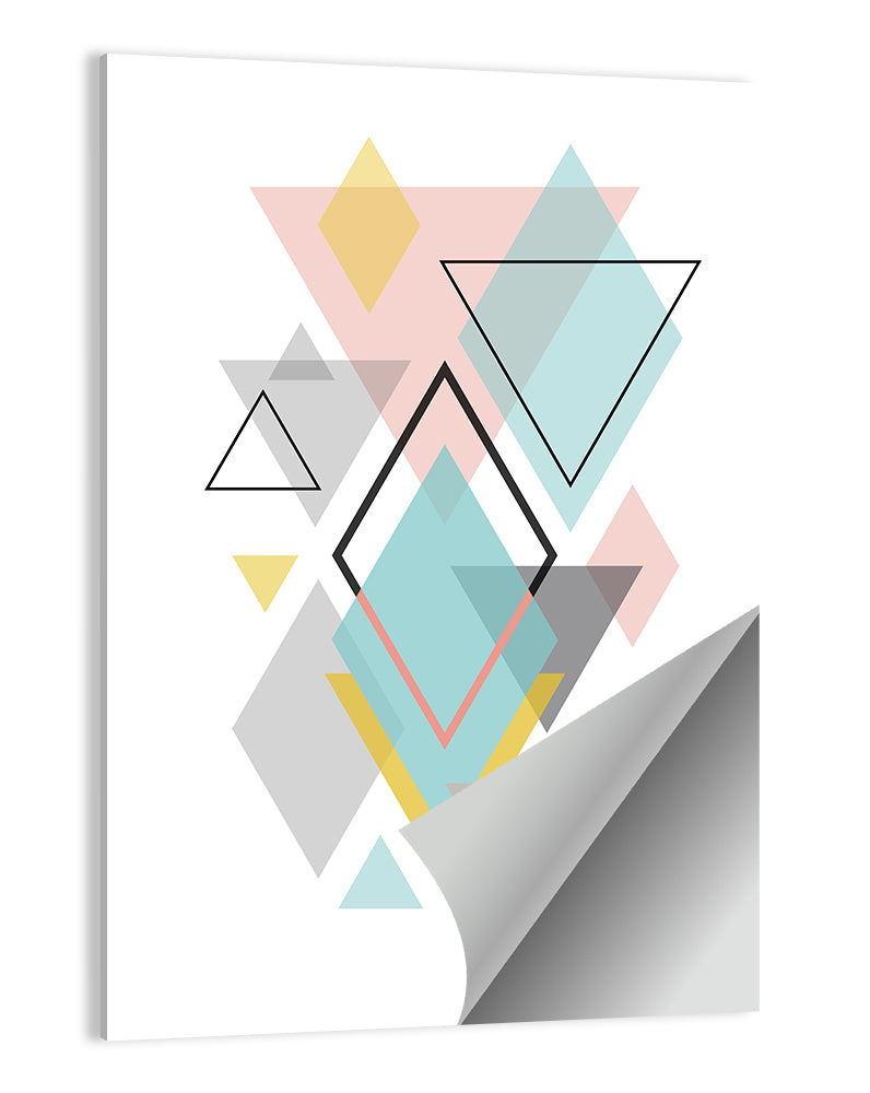 Scandinavian Geometric Pastel Composition Wall Art