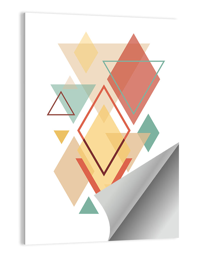 Layered Scandinavian Geometric Abstract Wall Art as a poster print