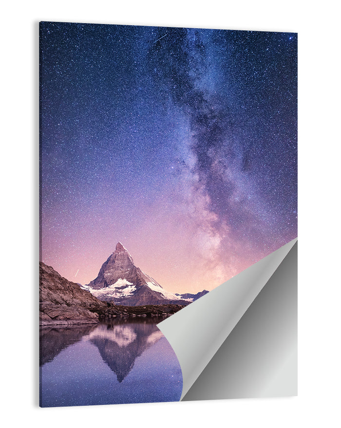 Matterhorn Starry Reflection Wall Art as a poster print