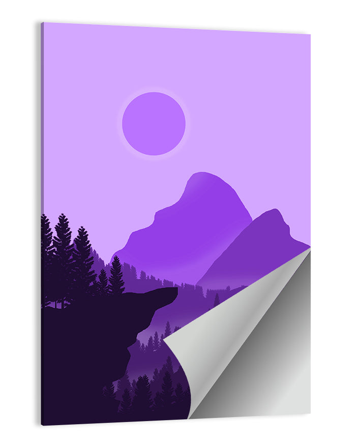 Purple Mountain Dusk Wall Art as a poster print