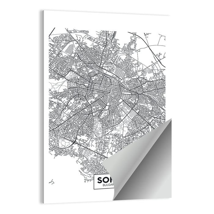 Sofia City Map Wall Art as a poster print