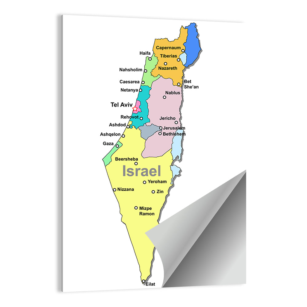 Minimalist Israel Map Wall Art